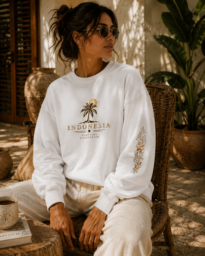 Indonesische Sweater met Batik Mouw