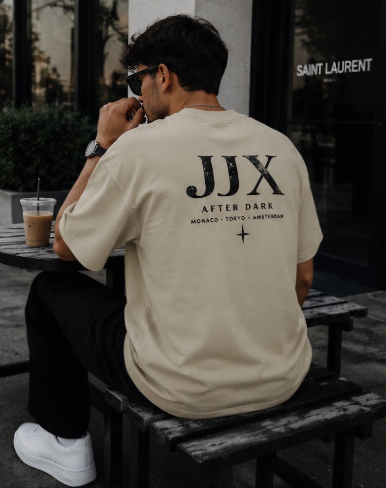 JJX After Dark Tee | Sand Oversized