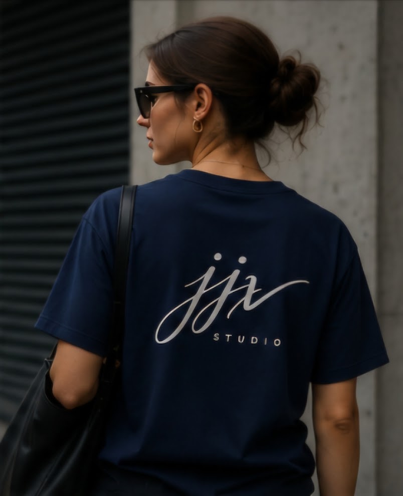 JJX Studio Back Logo T-Shirt - French navy