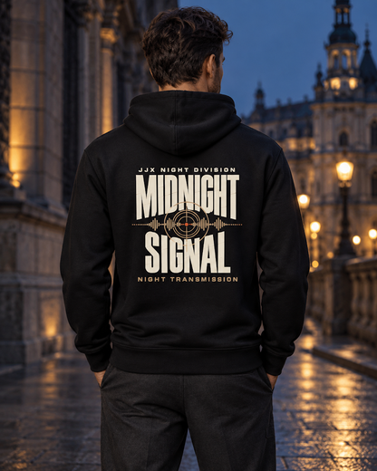 JJX Midnight Signal Graphic Hoodie – Unisex Streetwear