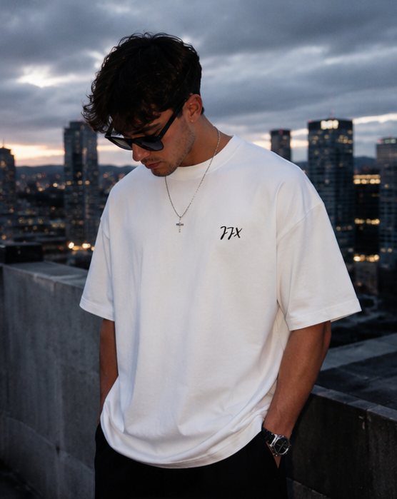 JJX After Dark Tee | White Oversized