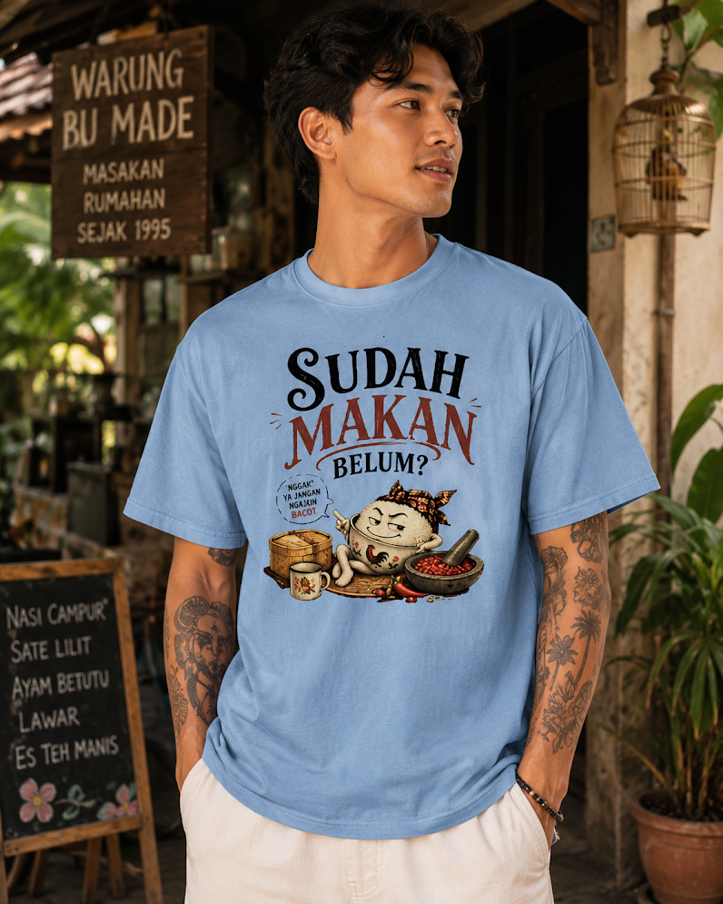 Indonesië T-shirt – Sudah Makan Belum? | Unisex