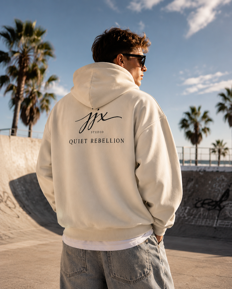 JJX Quiet Rebellion Hoodie - Beige