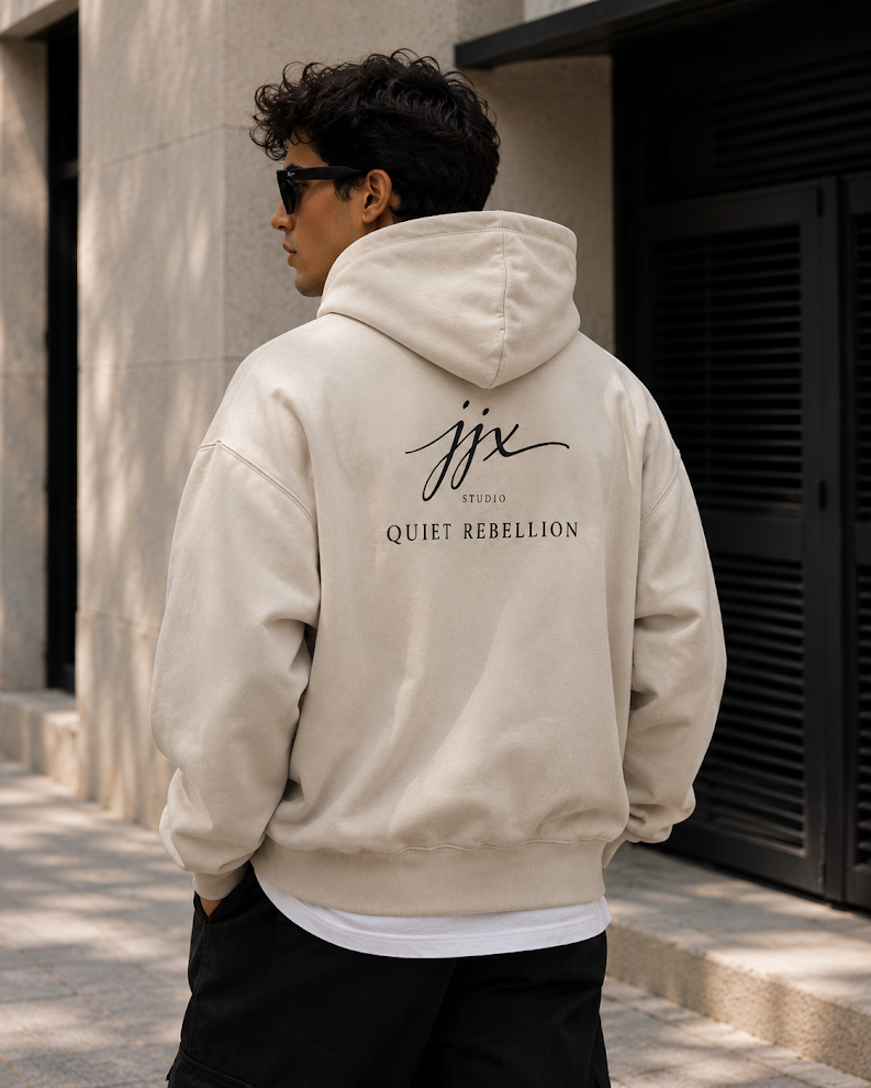 JJX Quiet Rebellion Hoodie - Beige