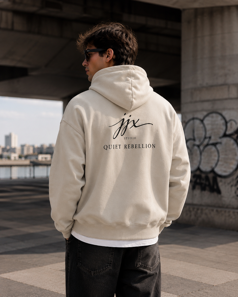 JJX Quiet Rebellion Hoodie - Beige