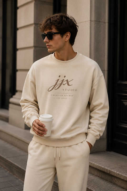 JJX Sweatshirt - Midnight Black & Soft Ecru
