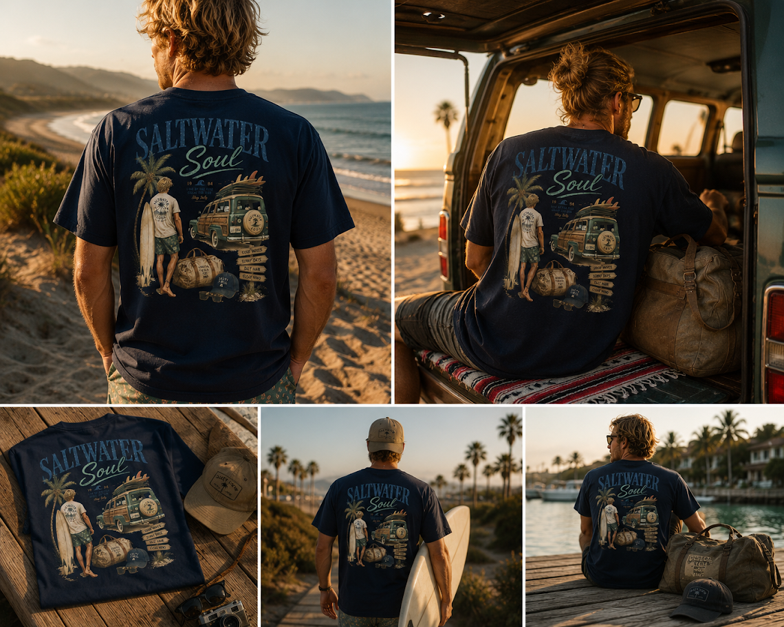 Saltwater Soul | Oversized T-Shirt -  Coastal Collection