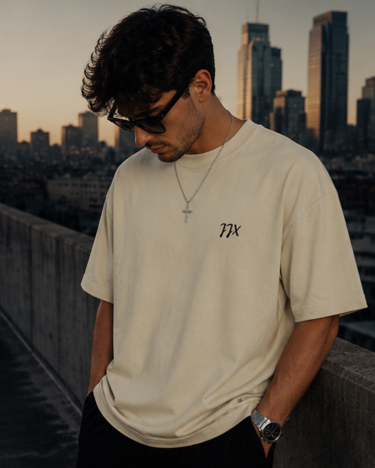 JJX After Dark Tee | Sand Oversized