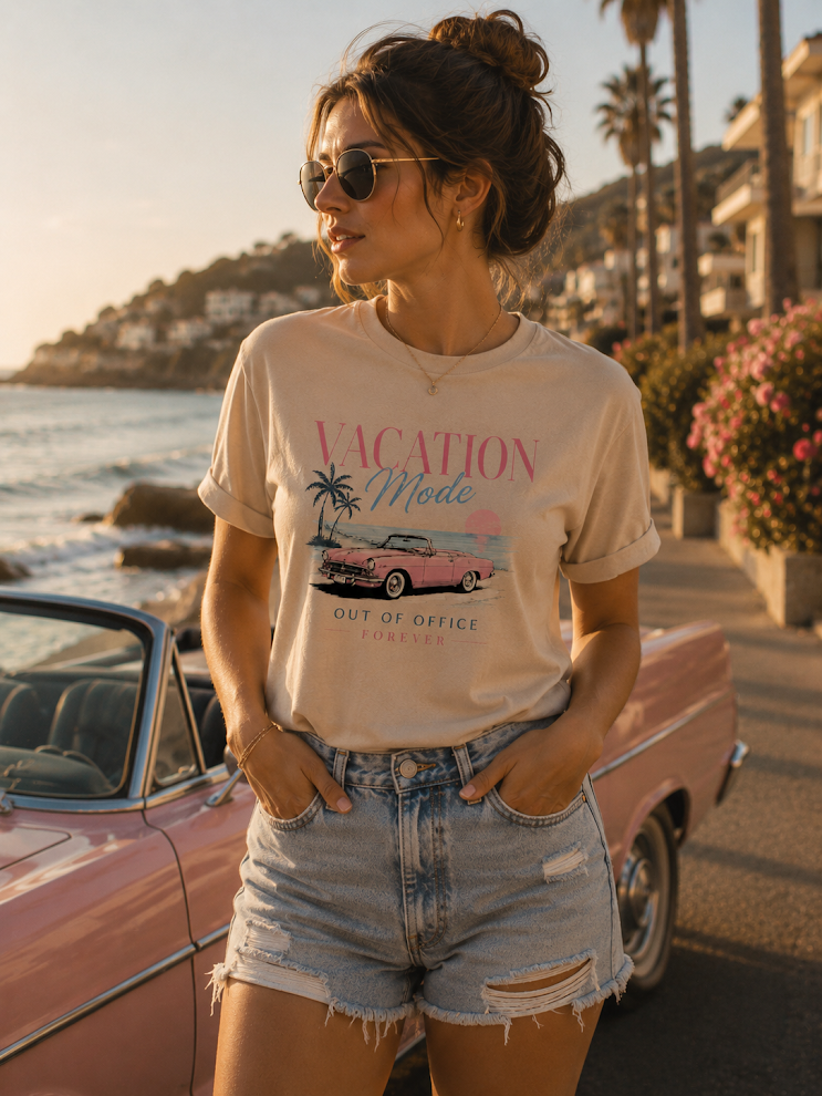 Vacation Mode Retro Beach T-Shirt
